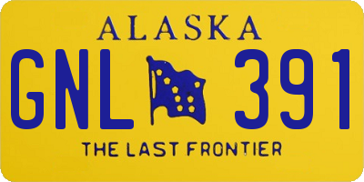 AK license plate GNL391