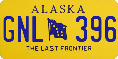 AK license plate GNL396