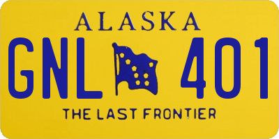 AK license plate GNL401