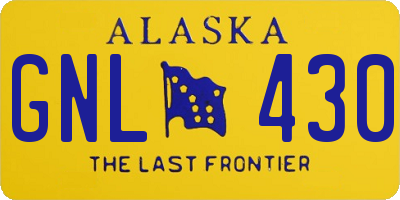 AK license plate GNL430