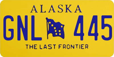 AK license plate GNL445
