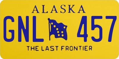 AK license plate GNL457