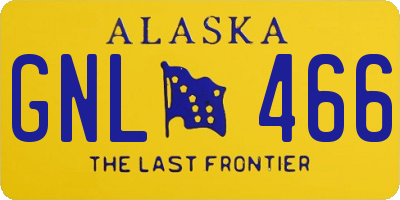 AK license plate GNL466