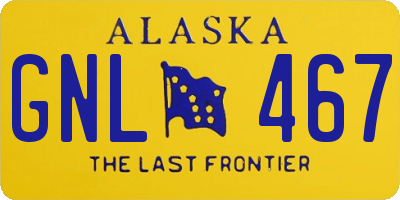 AK license plate GNL467