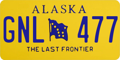AK license plate GNL477