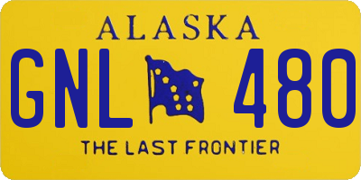 AK license plate GNL480