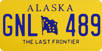 AK license plate GNL489