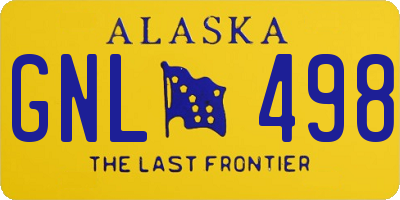 AK license plate GNL498