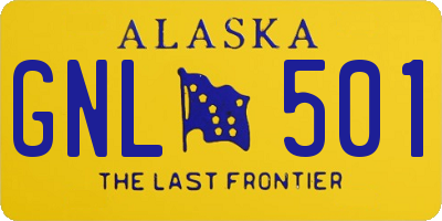 AK license plate GNL501