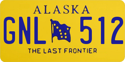 AK license plate GNL512