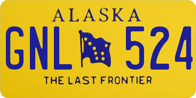 AK license plate GNL524