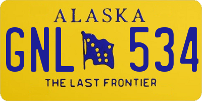 AK license plate GNL534