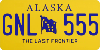 AK license plate GNL555