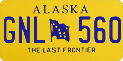 AK license plate GNL560