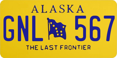 AK license plate GNL567