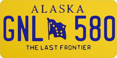 AK license plate GNL580