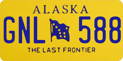 AK license plate GNL588