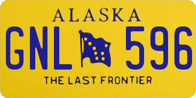AK license plate GNL596
