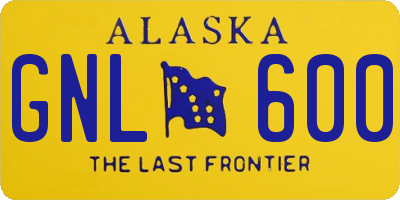 AK license plate GNL600