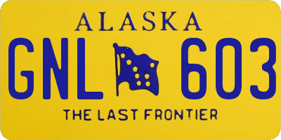 AK license plate GNL603