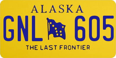 AK license plate GNL605