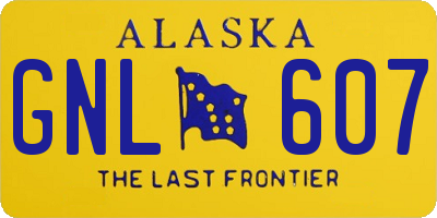 AK license plate GNL607