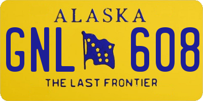 AK license plate GNL608