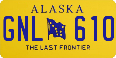 AK license plate GNL610