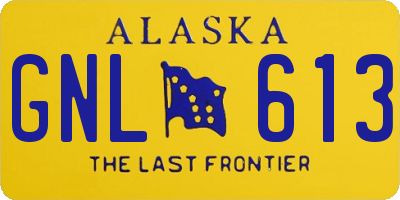 AK license plate GNL613