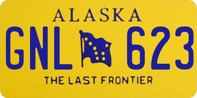 AK license plate GNL623