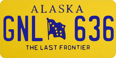 AK license plate GNL636