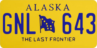 AK license plate GNL643