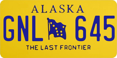 AK license plate GNL645