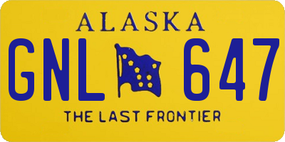 AK license plate GNL647