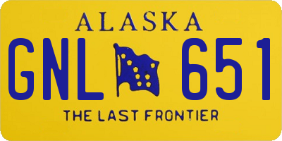 AK license plate GNL651