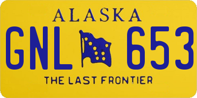 AK license plate GNL653