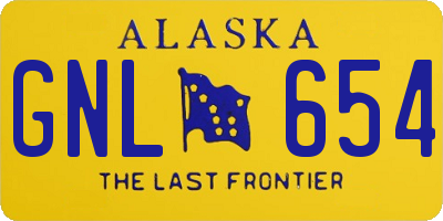 AK license plate GNL654