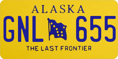 AK license plate GNL655