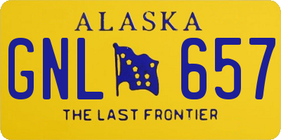 AK license plate GNL657