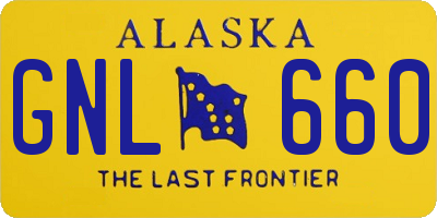 AK license plate GNL660