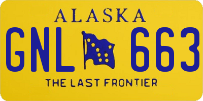 AK license plate GNL663