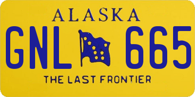 AK license plate GNL665