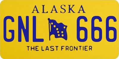 AK license plate GNL666