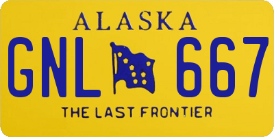 AK license plate GNL667