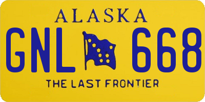 AK license plate GNL668