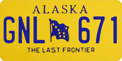 AK license plate GNL671