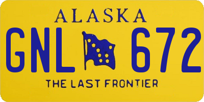 AK license plate GNL672