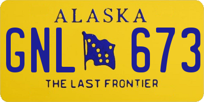 AK license plate GNL673