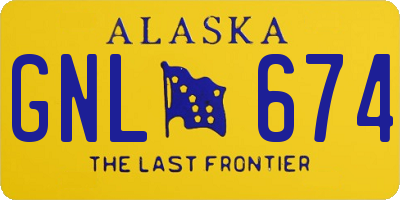 AK license plate GNL674