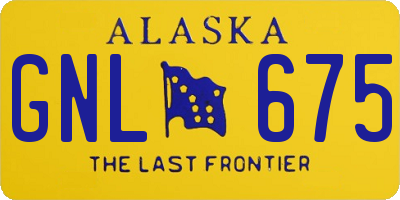 AK license plate GNL675